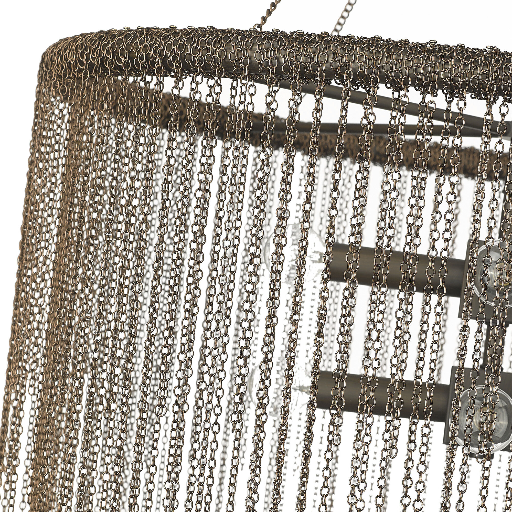 Cleo 8 Light 24 inch Rubbed Bronze Chandelier Ceiling Light